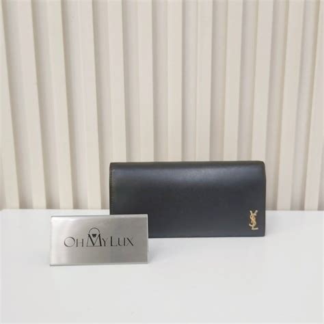 ysl tiny monogram continental wallet in grained leather